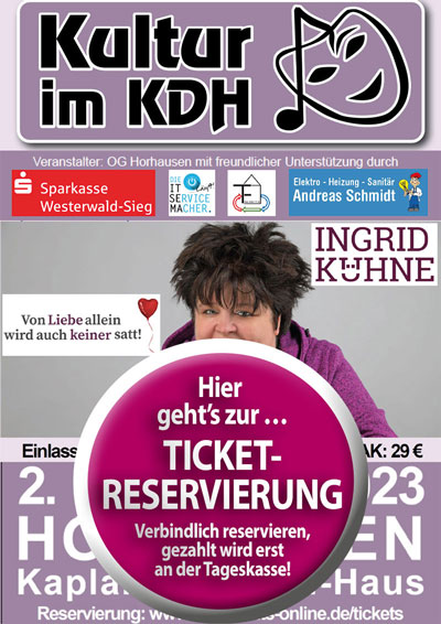 Ticketreservierung zu Ingrid Kühne