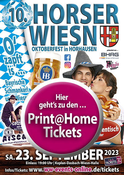 Print@Home-Tickets für die 10. Horser Wiesn